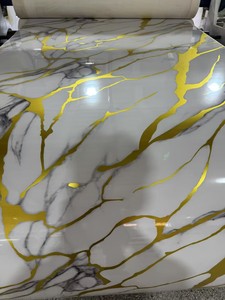 İç Mekan Duvar Dekorasyonu Parlak Otel Banyo Mermer Yer Karosu Oturma Odası PVC Mermer Duvar Çıkartması - Product Image 3