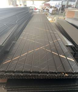 防水8mm Pvc天井パネルデザインPvc偽ストリップウッドパネルキッチン用 - Product Image 2