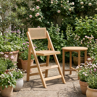 Chaise de salle à manger pliable en rotin naturel de style nordique moderne MULIGNA, en bois massif, pour restaurant, hôtel, jardin
