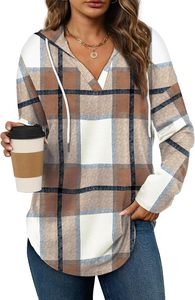 Womens thời trang Tops Hoodies cho phụ nữ áo thun quá khổ Áo nỉ dài tay áo sơ mi lỏng phù hợp - Product Image 4