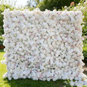 Mur de fleurs artificielles 5D ultra-réaliste 8*9 pieds pour décoration intérieure et mariages - Product Image 6