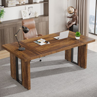 Tribesigns Mobilier de bureau moderne en bois Mdf PDG Directeur Général Utilisation pour le bureau commercial et à domicile