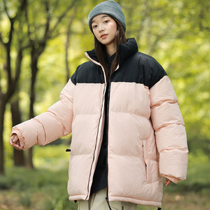 2025 New Fashion Windproof Waterproof Warm Comfortable <b>Long</b> Jacket Stand Collar Splicing Zipper Coat Winter All-<b>Match</b> Couple - Product Image 6