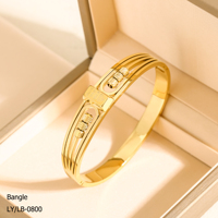 Nouvelle mode tendance, bracelet en acier inoxydable 304/316 plaqué or 18 carats, lisse et brillant, avec fleurs en zircon coloré, bijoux pour femmes
