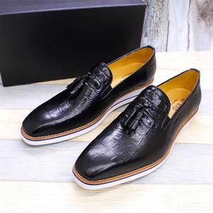 Style classique fait à la main en cuir véritable mocassins à enfiler chaussures pour hommes gland mocassins pompes chaussures hommes bureau travail robe chaussures - Product Image 3