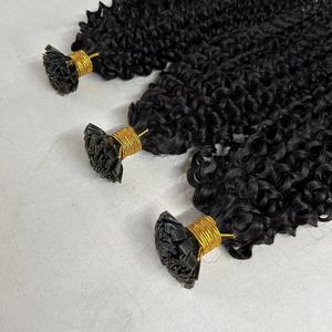 Bán buôn nguyên Trinh Keratin k <span class=keywords><strong>tip</strong></span> phần mở rộng tóc đôi rút ra Pre ngoại quan <span class=keywords><strong>tip</strong></span> phẳng Remy tóc xoăn tóc - Product Image 3