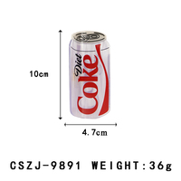 Pince à cheveux en forme de bouteille de cola rétro personnalisée, grande taille, antidérapante, en acétate, pour femmes, vente en gros