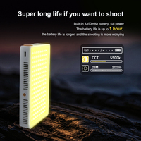 Lampe photo portable bicolore 25w Led Video Light,Cri 96 +/tlci 97 + Support de ventilateur intégré Pd Charge rapide