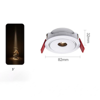 Spot encastré LED moderne réglable, angle de faisceau 120°, anti-éblouissement, 3W 5W 7W, corps en aluminium blanc/noir, IP33 Ra90, pour hôtel