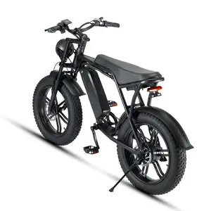 Bicicleta Eléctrica Retro con horquilla de suspensión, dos asientos, batería extraíble, 12ah, 15ah, para adultos