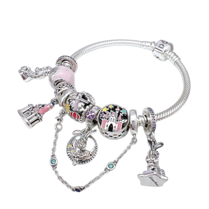 Collar de Moda con Colgante de Plata 925, Estrella, Corazón Rosa, Perla de Agua Dulce Morada, Flor y Circonita, Accesorio de Joyería para Mujer, Regalo - Product Image 5