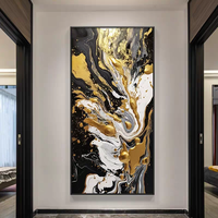 Décoration murale de luxe abstraite pour hôtel, affiche d'art murale en marbre doré et vert, impression encadrée, peinture texturée 3D en diamant et cristal
