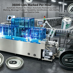 Machine de marquage laser à fibre haute vitesse avec certification CE pour couvercles de canettes en aluminium, inspection et rejet des bouchons défectueux, 600 pièces/min - Product Image 3