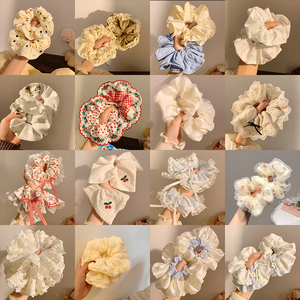 Coleteros con Volantes <span class=keywords><strong>de</strong></span> Encaje, Lazos Florales y Cuadros, Decoración para el Cabello para Mujeres y Niñas - Product Image 1