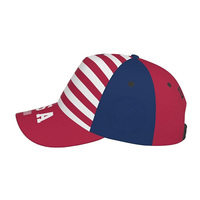 Casquettes de baseball unisexes en velours sportif à 6 panneaux, imprimées par sublimation, lavées, avec logo brodé en coton, vente chaude aux États-Unis