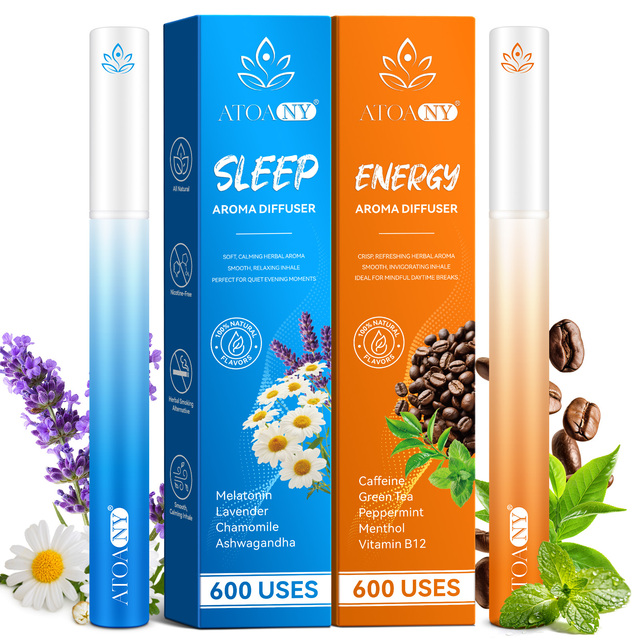 ATOANY Herbal Diffuser Pen for Lung Rest and Oral Air Freshening with Extracts of Chamomile Marshmallow Root