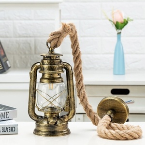 Lanterne de <span class=keywords><strong>cheval</strong></span> rétro Lampe à LED à l'ancienne Style industriel Café Hôtel Décoration Lustre pour cuisine - Product Image 4