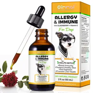 OEM Private Label Natural Pet Aid Digestion Supplement Bacon Flavor Liquid Allergy And Immune Drops For Dogs With Vitamin C
