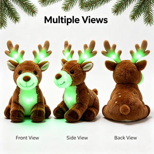 Peluche Écologique Lumineuse Sans Fluorescentes en Forme <span class=keywords><strong>d</strong></span>'Élan, Lavable en Machine, Douce pour la Peau, Idéale pour les Boutiques de Maternité et les Lots Cadeaux de Noël - Product Image 5