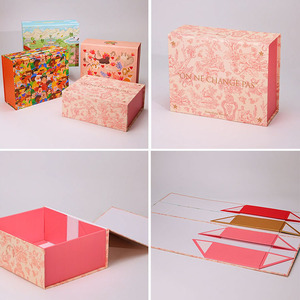 Boîte cadeau pliable à fermeture magnétique personnalisée, boîtes rigides pliables pour vêtements, emballages variés - Product Image 2