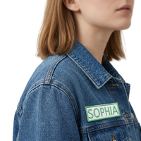 Écussons brodés personnalisés avec nom, étiquettes nominatives sur mesure, lettrage sur tissu sergé, badges brodés pour vêtements