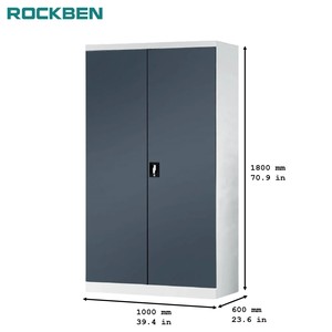 ROCKBEN Premium Quality 2 cajones agujero cuadrado Pegboard almacenamiento de herramientas RAL7016 Almacenamiento de gabinete de Metal para taller - Product Image 2