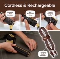 Brosse à vapeur pour barbecue-Sans fil et rechargeable, PC + ABS, lumière LED, pas de préchauffage des poils, souffle des aliments brûlés