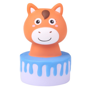 Cute Horse Shape <b>Squishy</b> Toy TPE Material Stress Relief For Kids Age 2 To 4 Years Unisex Fidget Toy Gift - Product Image 1