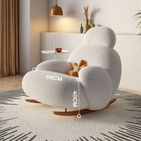 Nueva Silla de sofá reclinable individual nórdica, silla de sofá mecedora de salón sencilla y bonita con reposabrazos