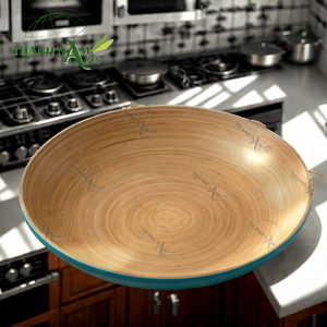 OEM personnalisable/ODM bol de service en bambou lueur naturelle servant de la vaisselle pour restaurant/hôtel - Product Image 2