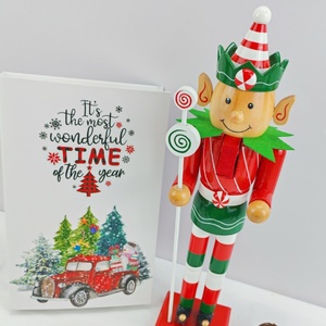 Nouveau 2026 – <span class=keywords><strong>Casse</strong></span>-noisette en bois fait main de 40 cm pour décorations de Noël et de fête à la maison – Vente en gros - Product Image 2