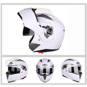 خوذة دراجة نارية لكامل الوجه, خوذة دراجة نارية لكامل الوجه ، مزودة بعدسة مزدوجة ، خوذة دراجة نارية ، خوذة تحطم ، خوذات قلابة - Product Image 2