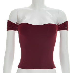 Viviblook Y26TP081 Camiseta de primavera y verano para mujer, nueva camiseta informal sencilla con empalme de malla y manga corta para mujer - Product Image 5