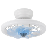 E004 Prix de gros E27 Led Fan Light Modern LED ventilateur de plafond avec lumière et télécommande Dimmable Fan Lamp Tuya Google Alexa