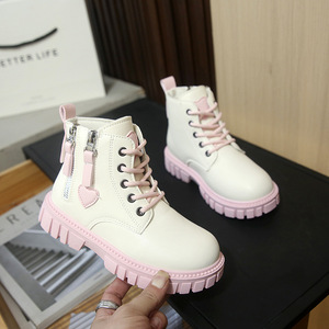 Botas de Princesa con Cierre de Cremallera Lateral y Cordones, de Piel Sintética, para Niñas Mayores, Modelo Nuevo 26-37 - Product Image 3