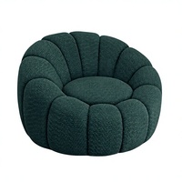 Canapé lounge scandinave moderne en forme de citrouille, revêtement en tissu haut de gamme, facile d'entretien pour la décoration intérieure