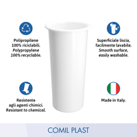 Vase funéraire rond haut de gamme de style européen, fabriqué en Italie, insert personnalisé pour mausolée, hauteur 7 pouces