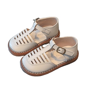 Sandales pour bébé en cuir souple, chaussures d'été pour tout-petits, petites chaussures pour filles et garçons, sandales pour nouveau-nés, antidérapantes, premières chaussures - Product Image 1