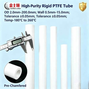 Tube moulé en PTFE résistant aux produits chimiques, haute température, gaine isolante en PTFE, diamètre intérieur/extérieur personnalisé pour l'étanchéité et le revêtement <span class=keywords><strong>de</strong></span> tuyaux - Product Image 2