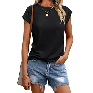 Camisetas de cuello redondo para mujer, con transferencia térmica, diseño premium, conjunto de pantalones cortos para mujer y niña - Product Image 2