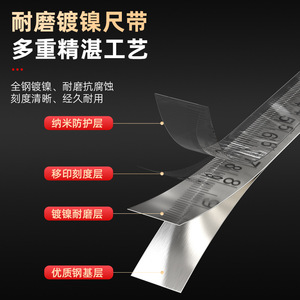 Steel Frame Measuring Tape 30m 50m 100m Manual Retractable Lever Lock Metric Tape Measure With Hook End - Product Image 3