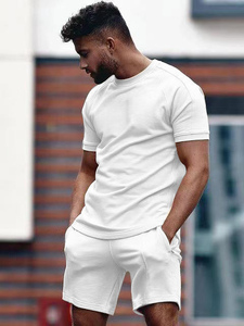 Offre Spéciale vêtements hommes ensembles deux pièces court été survêtement ensemble décontracté vêtements de sport hommes shorts ensemble été - Product Image 6