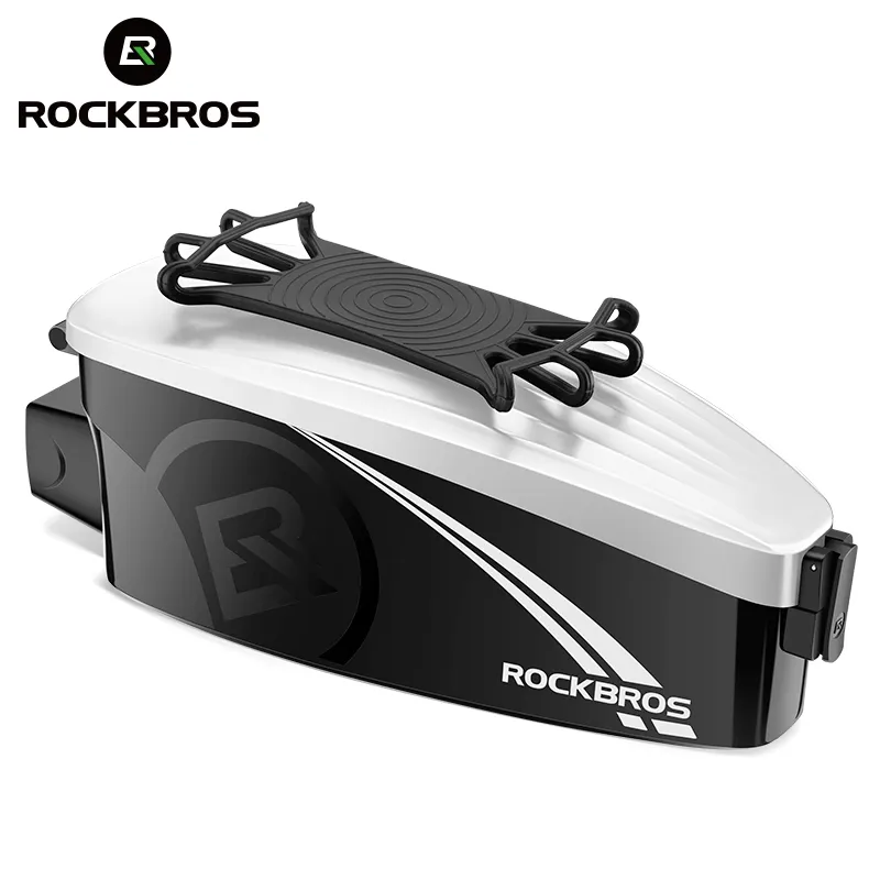 Rockbros Fiets Elektrische Scooter Pc Hard Shell Top Tube Tas 360 Graden Mobiele Telefoon Tassen Fiets Box
