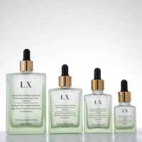 Flacon compte-gouttes carré en verre dépoli pour sérum cosmétique et soin de la peau, 15ml, 20ml, 30ml, 50ml, 100ml