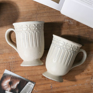 ถ้วยใส่กาแฟสโตนแวร์แบบย้อนยุคแก้วเซรามิกสำหรับตกแต่งโต๊ะใช้กับไมโครเวฟได้อย่างปลอดภัย - Product Image 5