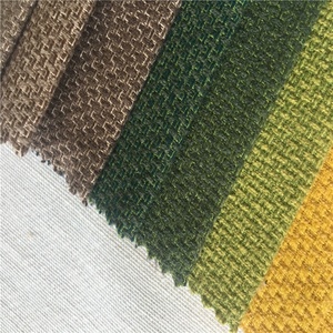 100% polyester doux uni canapé tissu <span class=keywords><strong>d</strong></span>'<span class=keywords><strong>ameublement</strong></span> <span class=keywords><strong>d</strong></span>écor à la maison tissé fil lin teint 300m par couleur rideau - Product Image 3
