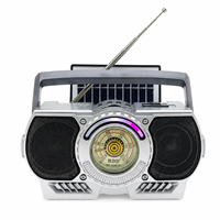 Radio solaire portable ELETREE RD-A3BTS RD-A3BT FM AM SW 3 bandes avec lecteur BT USB TF, batterie rechargeable 18650, lumière LED