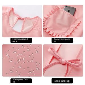 2023 nouveau Internet célébrité <span class=keywords><strong>cuisine</strong></span> ménage bavoir tablier à manches longues étanche PVC combinaison résistant à l'huile personnalisé imprimé Logo - Product Image 4