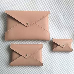 RTS PU Leather Envelope Button Women Clutch Bag Coin Card <b>Wallet</b> <b>Holder</b> Compact Multifunctional Portable Travel Phone Pouch - Product Image 3