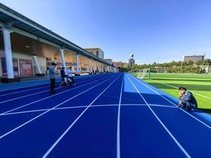 INOLP 13mm Thickness Blue Color Stadium Surface <b>Material</b> Prefabricated <b>Tartan</b> Running Track - Product Image 2